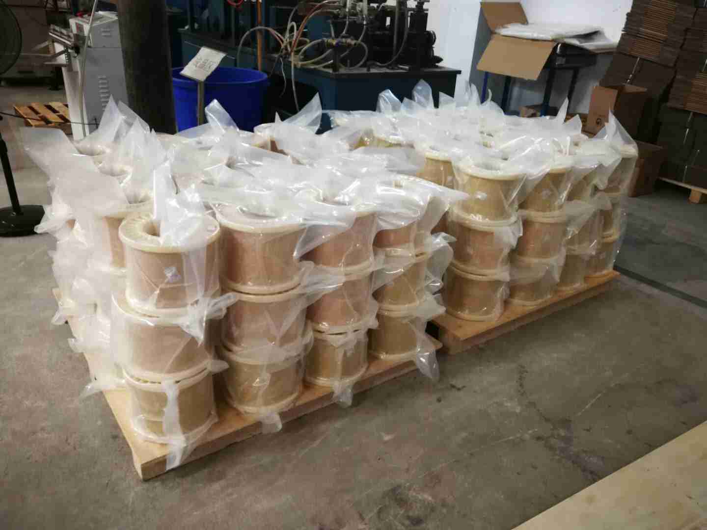 General Clad fine-wire reels in factory packaging